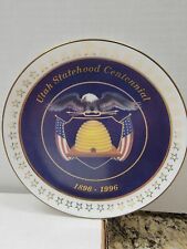 Utah Statehood Centennial Commemorative China Plate 1896-1996 picture