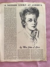 Vintage September 1944, Mother’s Look At America Article WW2 Era picture
