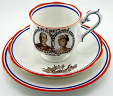 ROYAL ALBERT KING GEORGE V SILVER JUBILEE 1935 THREE-PIECE TEACUP / SAUCER picture