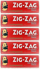5x Zig Zag Rolling Papers Classic Red Cut Corners 5 Pks-60Lvs/PK*USA SHIPPED* picture