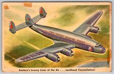1947 Vintage Postcard Eastern Airlines Luxury Liner Lockheed Constellation Trave picture