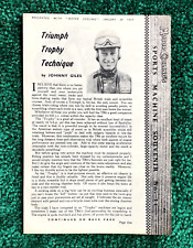 RARE ORIG 1959 TRIUMPH MOTORCYCLE MAGAZINE BROCHURE TROPHY-650 TR6 TROPHYBIRD picture