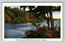 Mechanic Falls ME-Maine, General Greetings, Antique, Vintage c1936 Postcard picture