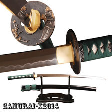 dark green ito clay tempered japanese T10 carbon steel katana sword full tang picture