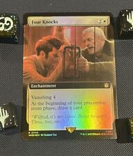 MTG Four Knocks (Extended Art) [Doctor Who, Near Mint] FOIL picture
