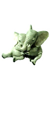 CASTAGNA RESIN ELEPHANT MOM WITH BABY HUGGING FIGURINE SCULPTURE ITALY 1988 picture