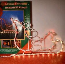 Vintage Christmas Silhouette Light Up Sleigh 1995 with Box  picture