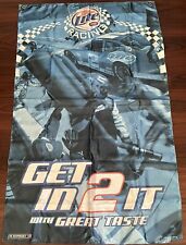 Miller Lite Racing  57” x 36”  Get In 2 It With Great Taste Nylon Flag picture