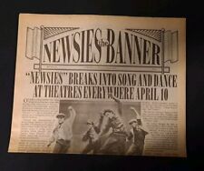 The Newsies Movie Banner Newspaper Given Out As A Promotion At The Disney Stores picture