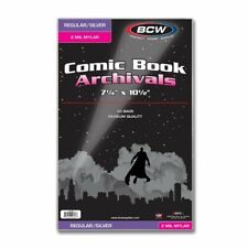 500 Silver Mylar Comic Book Bags 2 mil Archival Polyester Regular Semi Rigid BCW picture
