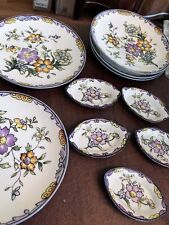 Nippon Antique Hand Painted Nippon  5   Salt Dips & matching Plates picture