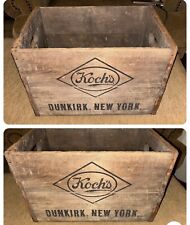 Brewery Antique Wooden Beer Crates Koch’s Brewery Dunkirk New York **LOT OF 2* picture