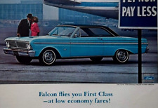 1965 FORD  Falcon Futura Original Vintage Print ad Car Pan Am First Class picture