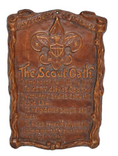 Vtg Boy Scouts Of America “The Scout Oath” Wall Plaque 5 x 3
