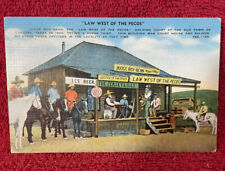 1952 Linen Postcard Langry TX Texas Judge Roy Bean Court House & Saloon picture
