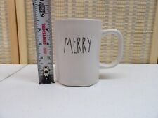 Rae Dunn MERRY Coffee Tea Mug Cup Magenta Artisan Collection Christmas Large picture