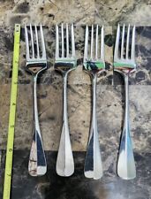😘LOT OF 4 WMF GERMANY🇩🇪 CROMARGAN STAINLESS c1967 MARLOW SALAD FORKS 🍅🥗 picture