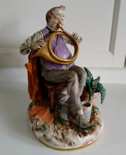 Vintage Scheibe Alsbach Porcelain Figurine French Horn Player Musician Schober picture
