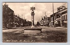 Mt Morris NY-New York, Scenic View Of Main Street, Antique, Vintage Postcard picture