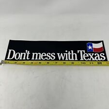 Vintage Don't Mess With Texas Bumper Sticker Vinyl Decal picture