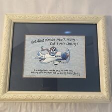 Vintage God Didn’t Promise Smooth Sailing Framed Print 12x10 picture