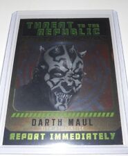 Star Wars Threat to the Republic Insert Trading Card #2 Darth Maul picture