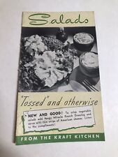 Vtg 1950s Salads Tossed & Otherwise French Dressing Kraft Kitchen Pamphlet Guide picture