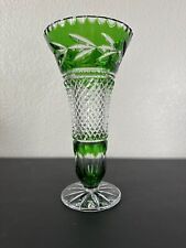 Vintage Galway Irish Cut Crystal Vase Leah picture