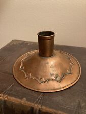 Vintage Nekrassoff Arts And Crafts Hammered Copper Candleholder picture