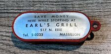 Vintage Restaurant Advertising Earl's Grill Save Money Change Holder Ohio picture