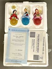 Walt Disney Bradford Exchange Vintage Three Princess Sparkling Dreams Ornaments picture