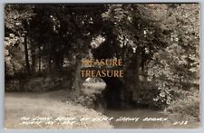 C.1940 RPPC MONTE NE AR OLD STONE BRIDGE SILVER SPRING BRANCH PHOTO Postcard P53 picture