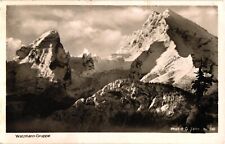 Real Photo Watzmann-Gruppe Mountains Berchtesgaden Alps BAVARIA GERMAY Postcard picture