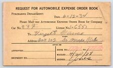 South Omaha NE Auto Expense Order Book Form~1938 To Virgil Nance~Nice Received  picture