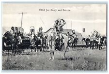 c1910's Chief Joe Healy And Braves Blackfeet Indians Unposted Vintage Postcard picture