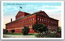 Washington DC Pension Office Government Building American Flag Vintage Postcard picture