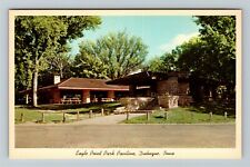 Dubuque IA-Iowa Pavilion, Eagle Point Park Vintage Souvenir Postcard picture