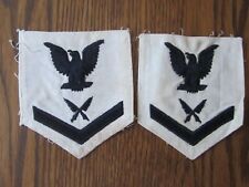 (2) WWII ERA SALTY U.S. NAVY YEOMAN RATES BADGE, PATCH, USN picture