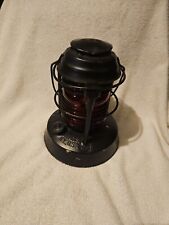 Vintage DIETZ NIGHT WATCH Railroad Lamp Lantern Black  w/ RED GLASS SHADE picture