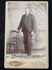 Seattle Washington WA Tall Handsome Man Antique Cabinet Photo picture
