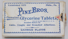 Original Early Pine Bros. Genuine Glycerine Tablets Honey Flavor Philadelphia PA picture