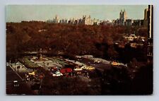 Aerial View Across the Plaza to Central Park New York NY Skyline Postcard c1959 picture