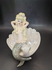 vintage lefton figurines 1950s Mermaid With Shell picture