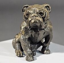 Vintage Art Dog Shop Poland Cold Cast Bronze English Bulldog Figurine Statue picture