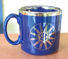 Vintage Football Southeastern Conference Coffee Mug Cup Gold & Blue Tams England picture