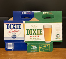 Dixie Beer Cardboard 6 Pack Bottle Holder Folded Dixie Light Lot picture