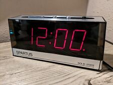 Vintage 70s 80s Mid Century Space Age Spartus Digital Solid State Alarm Clock  picture