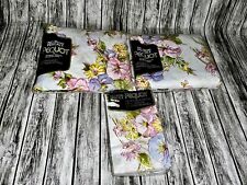 VTG NOS Pequot Floral King Size Fitted & Flat Sheets 2 Pillowcases 4pc Set NEW picture