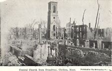Vintage Postcard Central Church From Broadway Chelsea Massachusetts Metropolitan picture