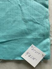 4 pcs turquoise cotton fabric piece vintage quality pristine nice weave sewing picture